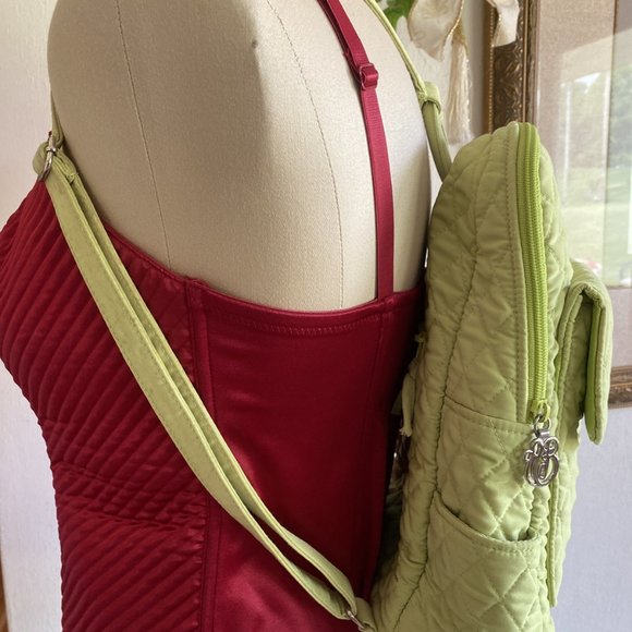 Vera Bradley Backpack Green Quilted - Picture 2 of 11